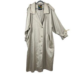 Vintage Komitor Trench Coat Women 24W Oversized Slouchy Plus Size Baggy Layering